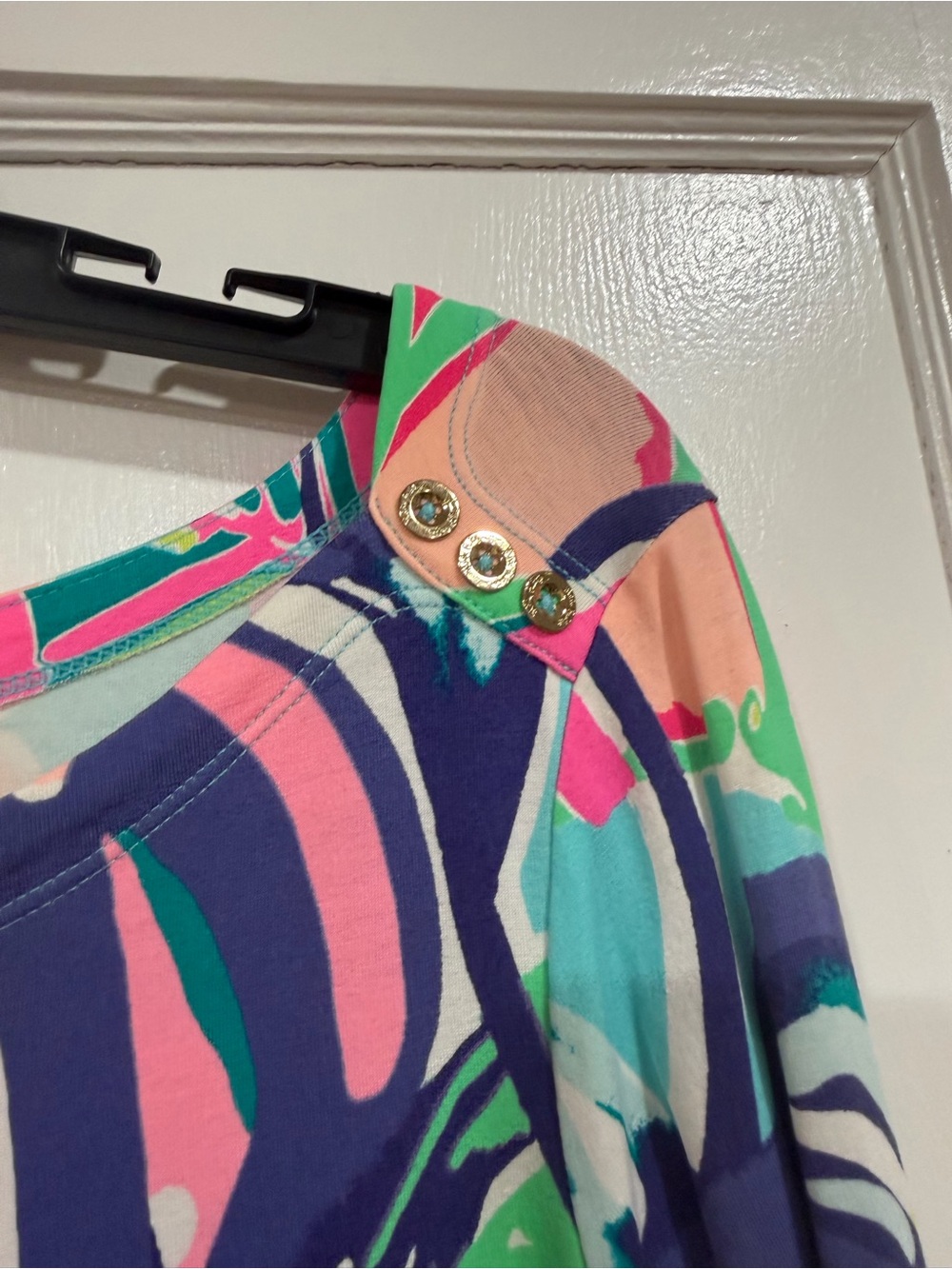 Lilly Pulitzer Neon Floral Tunic Dress - Pink & Teal & Navy - Picture 4 of 10
